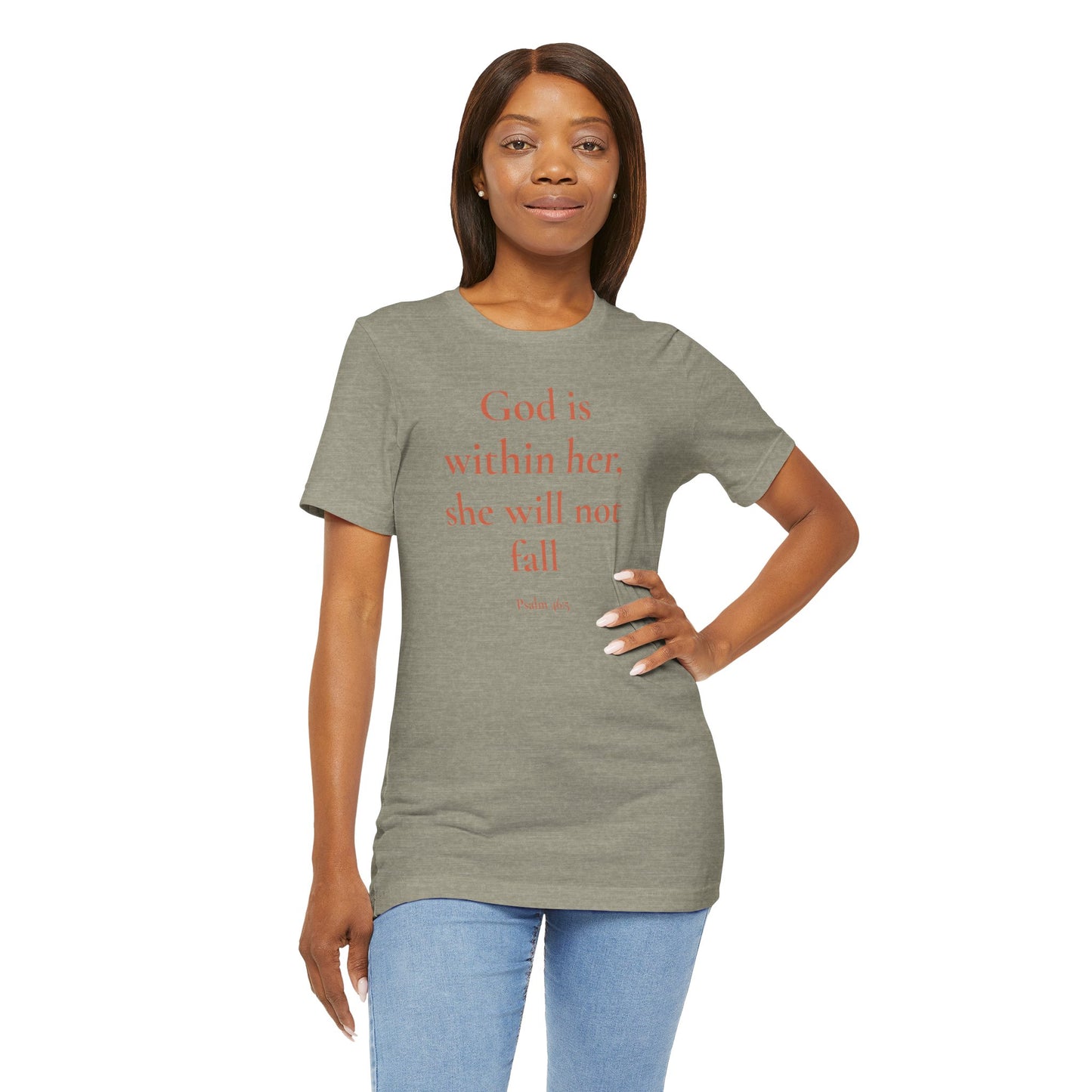 God Is With Her – Faith-Based Tee