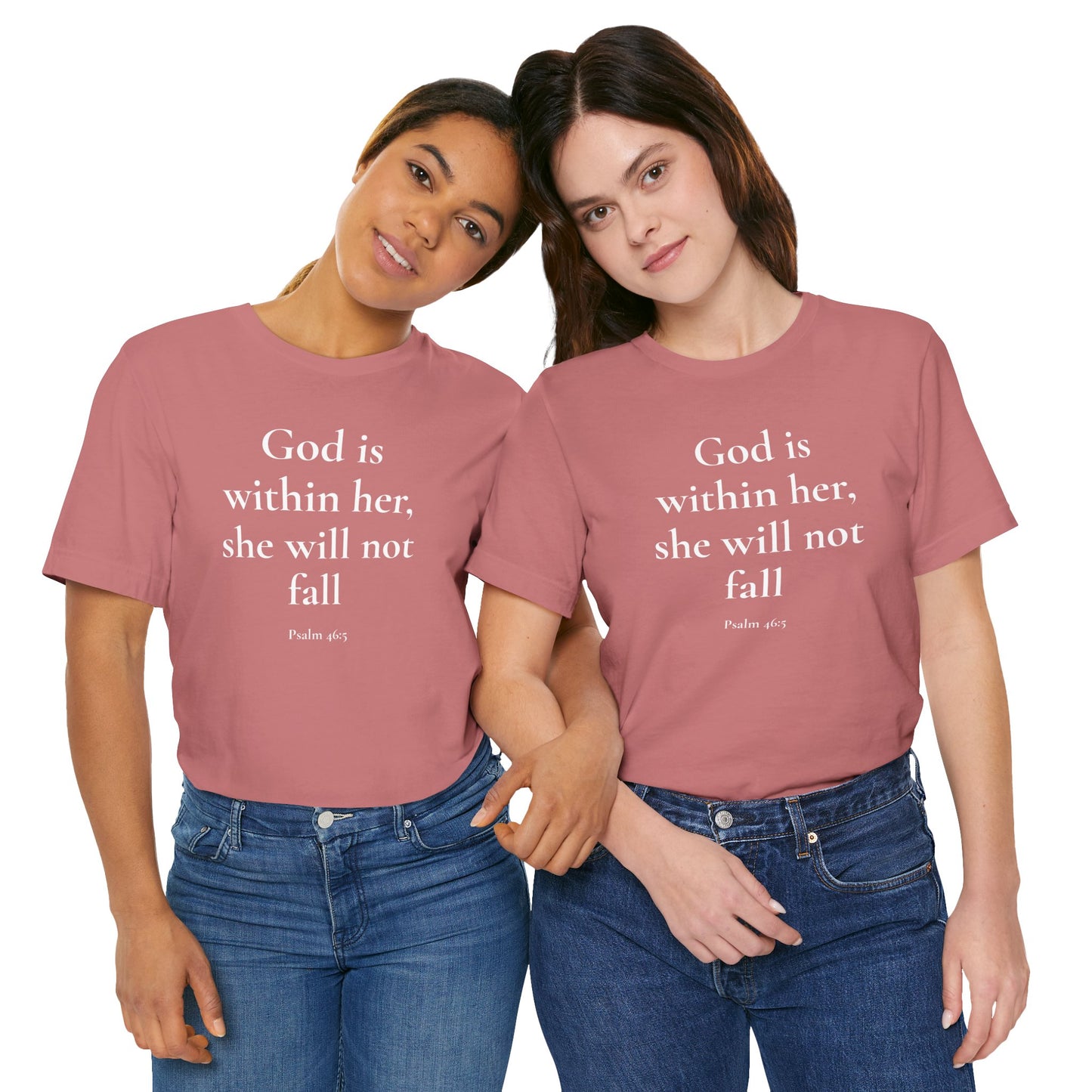 God Is With Her – Faith-Based Tee