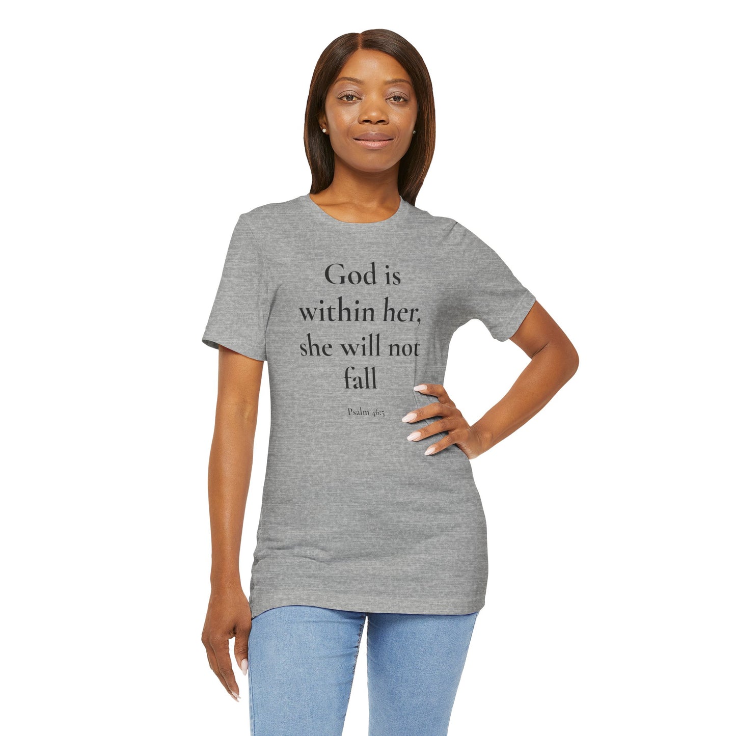 God Is With Her – Faith-Based Tee