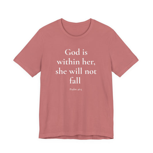 God Is With Her – Faith-Based Tee