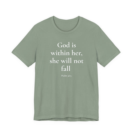 God Is With Her – Faith-Based Tee