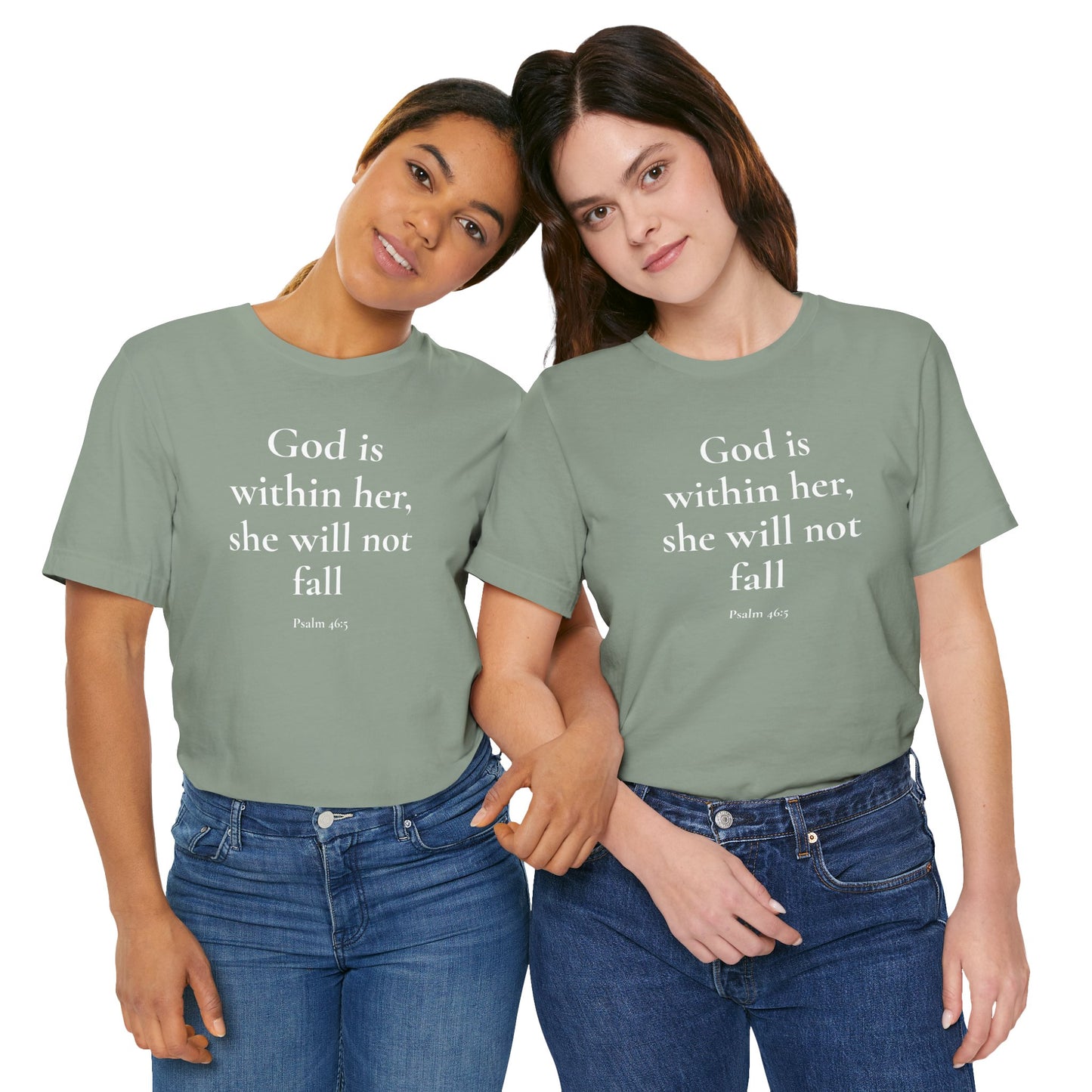God Is With Her – Faith-Based Tee